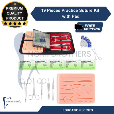 Complete Practice Student Suture Kit for Medical Students Training Kits 19 Pcs