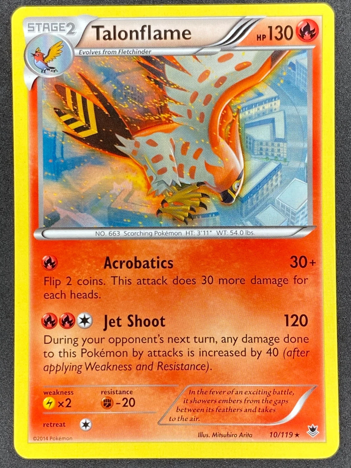 Pokémon Talonflame 10/119 PHF Phantom Forces LP/NM