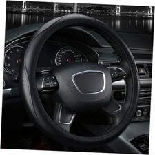 Car Accessories Microfiber Leather Steering Wheel Cover Anti-Slip Heavy Black