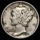 1919 Mercury Dime XF+ Free USA Shipping 10c Silver