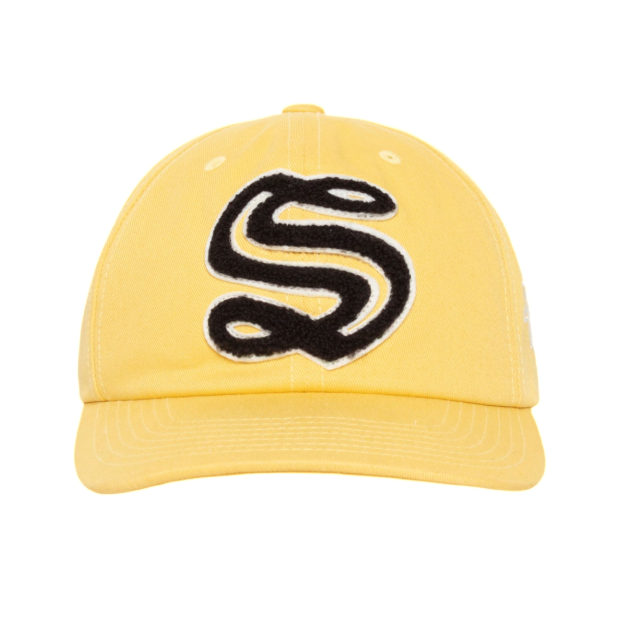 帽子 stussy MID-DEPTH CHENILLE S SNAPBACK CAP Stussy Mid-Depth Chenille S Snapback Yellow | 100% Authentic