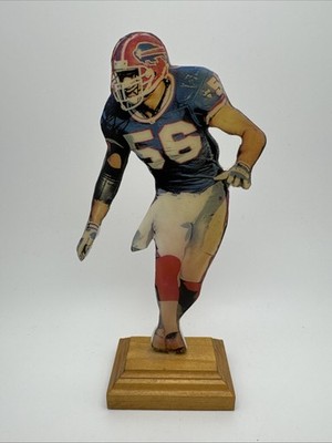 RARE Buffalo Bills Darryl Talley Custom Made Wooden 3D Stand Up Display 8  Tall