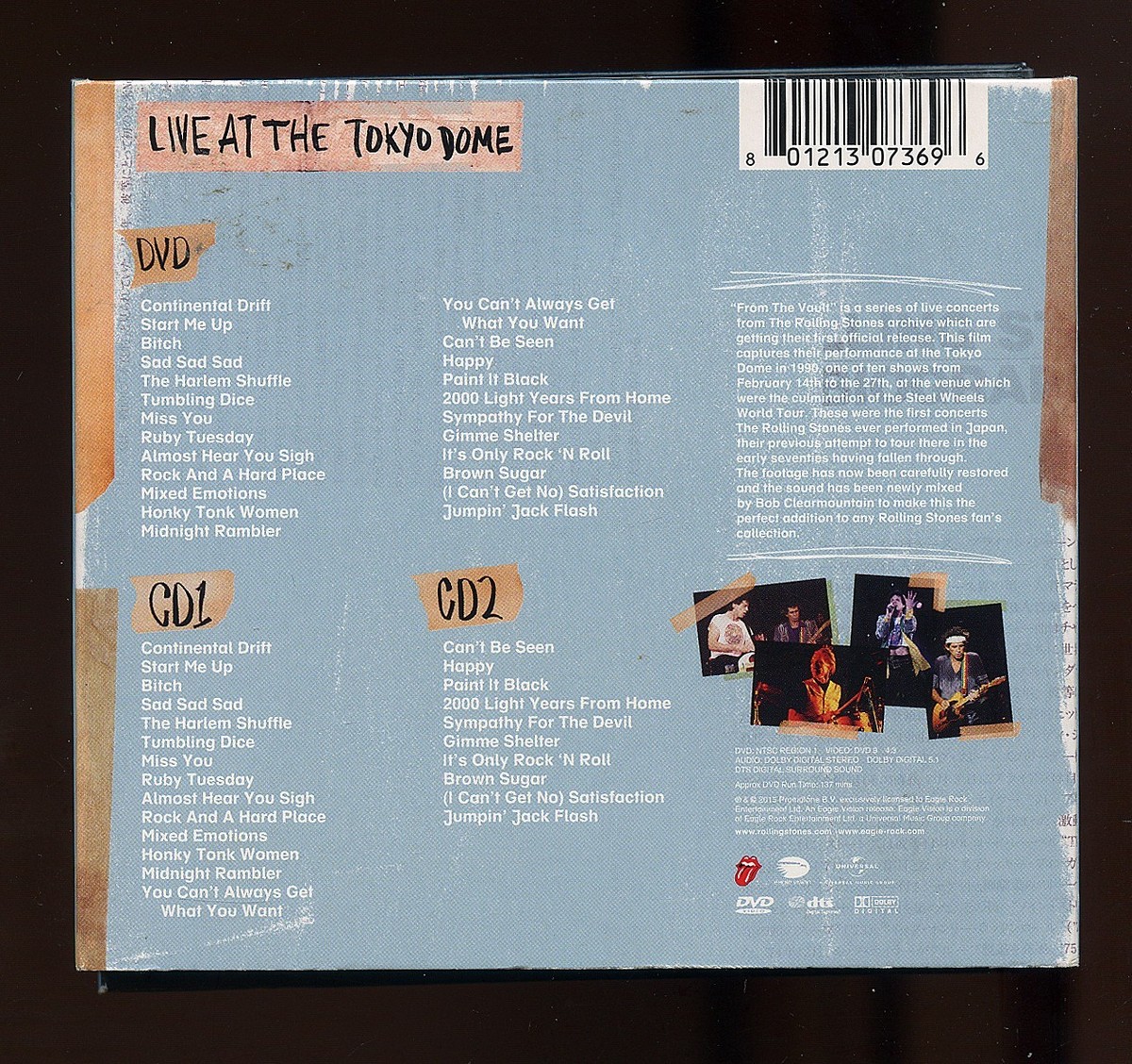 ミュージック rolling stones from the vault (RARE SET) Rare Rock CD/DVD Set - Rolling Stones From The Vault - Live