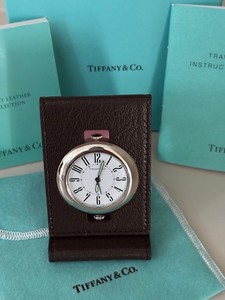 Tiffany & Co Rare Travel Alarm Clock Leather Collection - Brand New