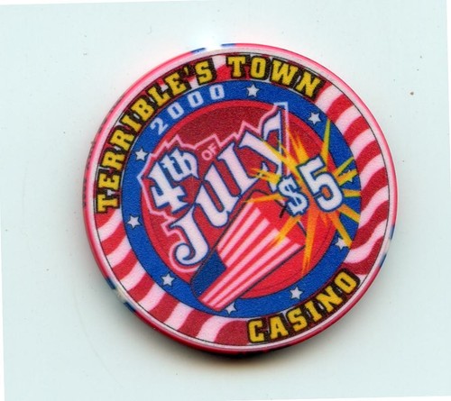 5.00 Chip from the Terribles Town Casino Pahrump Nevada 4th of July 2000