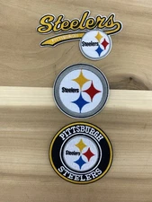 Lot Set Of 3 Embroidered Pittsburgh Steelers Iron On Patches 2.5”-3”