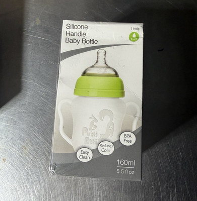 Putti Atti 160ml Baby Bottle Silicone Handle Anti-Colic Slow Flow BPA-Free