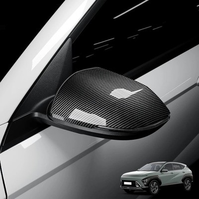 Für Hyundai Kona SX2 Teile 2024-2026 Spiegelkappen Abdeckung Kappen Außen Carbon