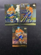 (3) 2000 UD Gold Reserve Hockey Lachance Ribeiro Savage LOT OF 3 Canadiens Auto