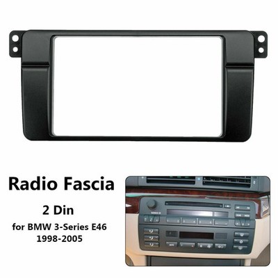 Car Stereo Radio Fascia Panel Plate Frame 2 Din For BMW 3-Series E46 1998-2005