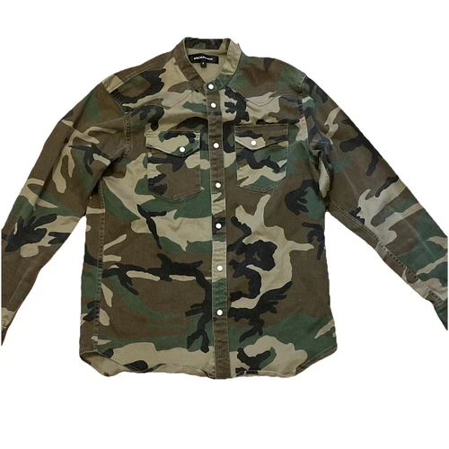 Rare Jack Rose Jackrose Military Army Camo Button Down Shirt Jacket Japan Sz 4 S - product listing photo