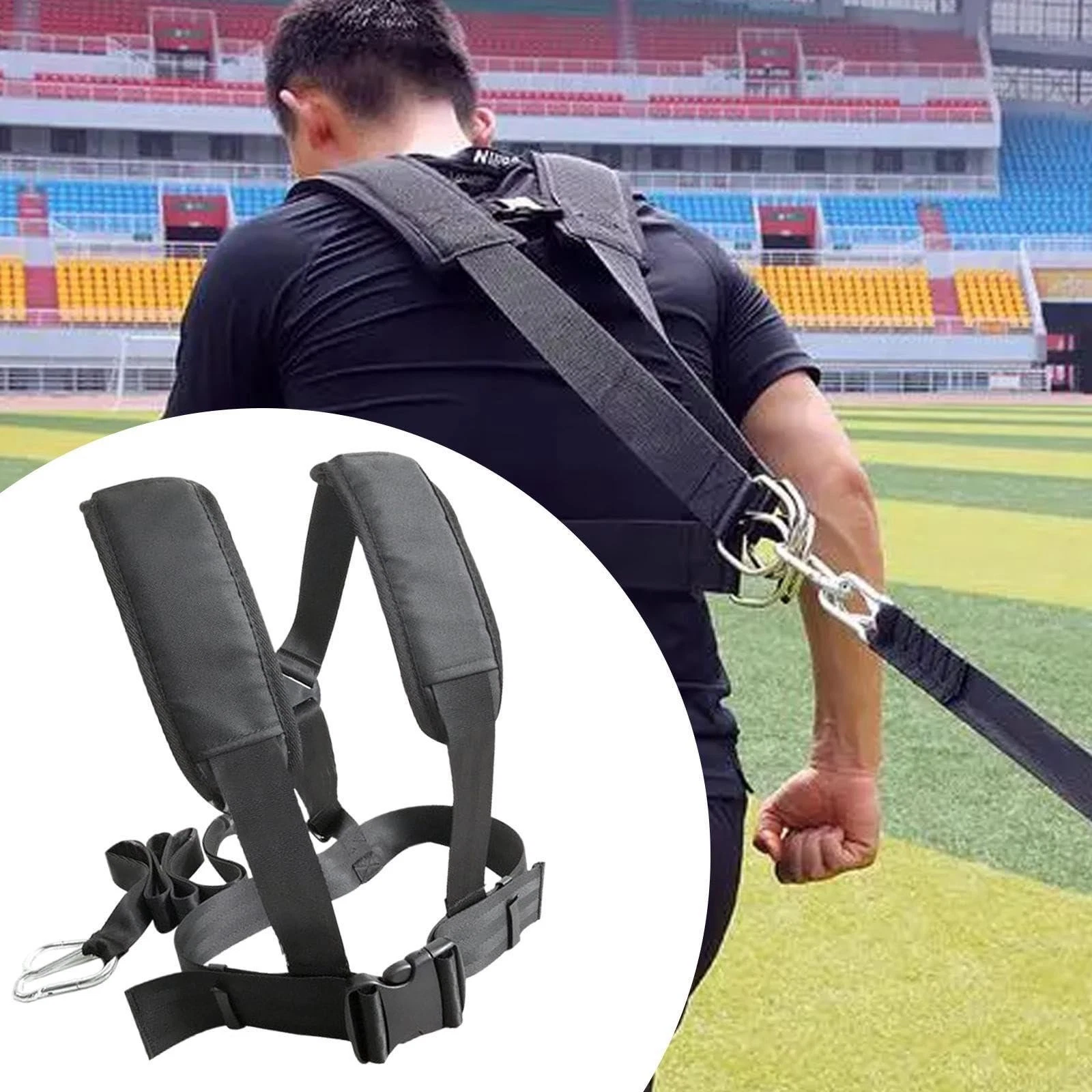 Exercise Sled Harness Professional Portable Tire Pulling Harness for Workout