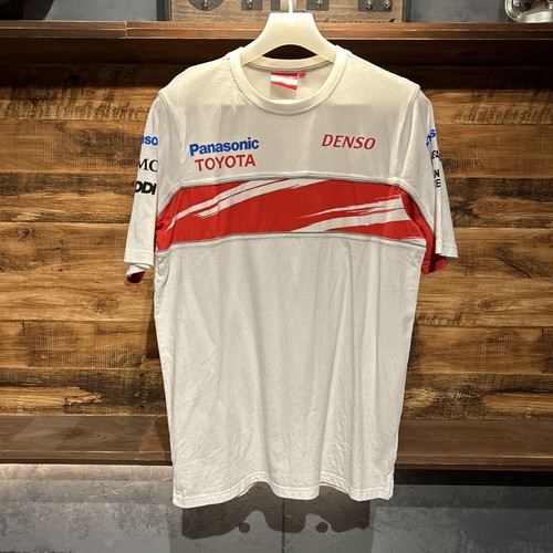 Panasonic TOYOTA Racing Team T-Shirt Red/White Stripe L Size