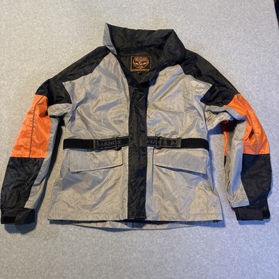 Milwaukee Performance Apparel Motorcycle Jacket Windbreaker Sz L Black Gray