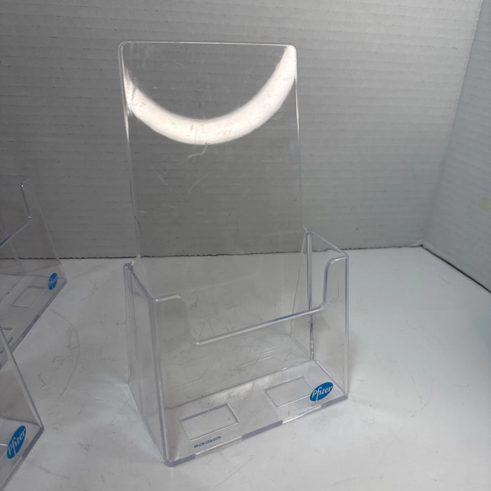 Paquete de 6 soportes para folletos, en acrílico soporte de exhibición para folletos, plástico transparente... Foto 2 de 4