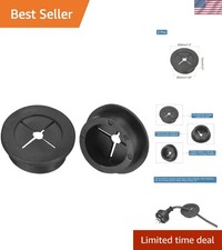 2 Pcs Cable Cord Grommet, 1-1/4 Inch 32mm Desk Grommet Flexible Rubber Gromme...