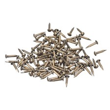 420Pcs Small Tiny Nails 1.2x8mm DxL Brass Round Head Nail Hardware, Bronze