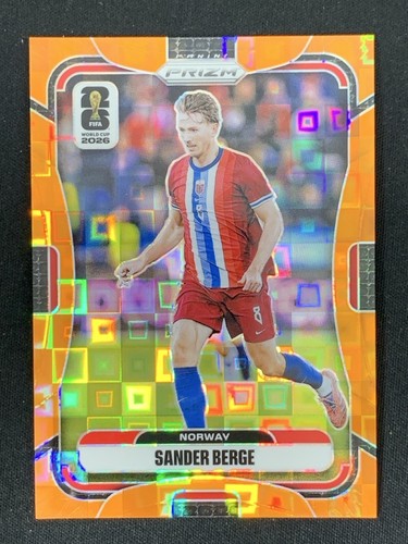 Sander Berge 2026 Panini Prizm FIFA World Cup Orange Pandora Base /215 #328