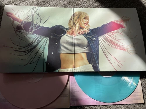 Taylor Swift - Lover - Pink & Blue Double Vinyl Unplayed Vinyl - Sleeve Marks