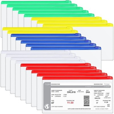 Marspark 100 Pcs Plastic Poly Envelope Small Clear Envelopes with Zipper Penc...
