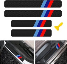 4 Pcs Tri-Color 3 Color Door Sill Protector Stickers, Universal Size Door Entry