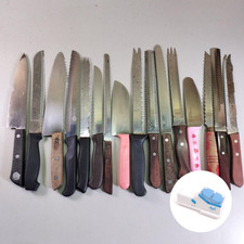 Lot de 16 couteaux de chef japonais | Santoku Nakiri Deba | Japon | Occasion ...