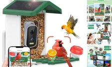 Bird Feeder with Camera,Smart AI Feeder with Solar-Powered Camera – Auto Green