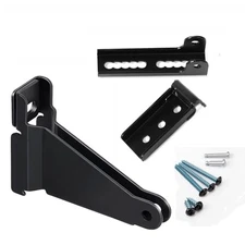 Storm Door Closer Bracket, Thickened Repair Black-storm door closer bracket