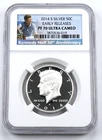 2014-S Kennedy Half Dollar SILVER NGC PF70 Ultra Cameo Early Releases 50th Anniv
