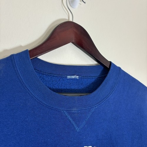 Vintage Kansas University Jayhawks Russell Athletic Sweatshirt Mens L Blue 90s - Picture 4 of 6
