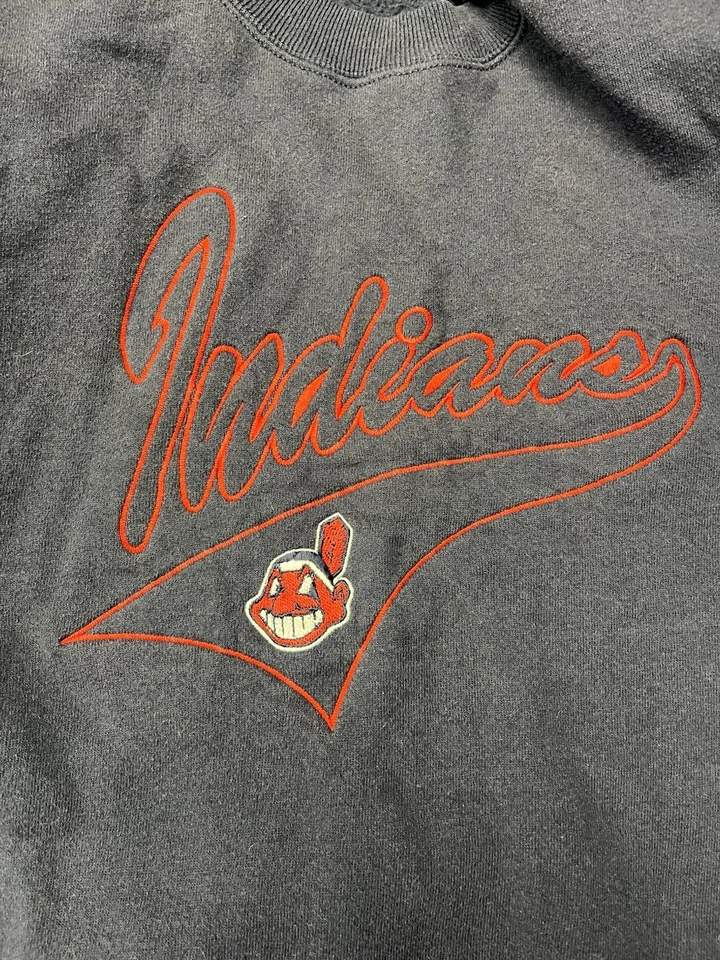 Vintage Cleveland Indians Blue MLB Lee Sweater Mens Medium - Image 3 of 4