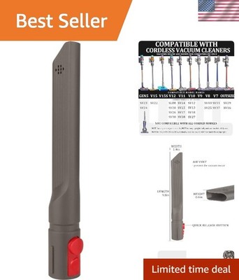 Lightweight ABS Crevice Nozzle Attachment for Dyson Vacuum Series, Gray Color