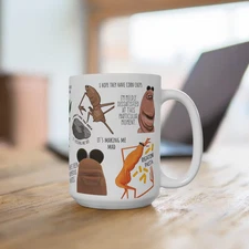 Marcus The Worm Mug, Funny Meme Coffee Cup, Weird Creature Mug