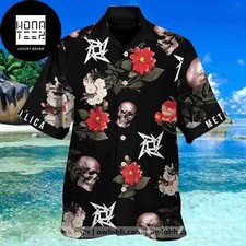Metallica Logo And Tropical Flower 2024 Trendy Hawaiian Shir