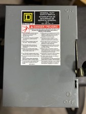 Square D 30 Amp 240-Volt 2-Pole screw Fused Indoor General Duty Safety Switch