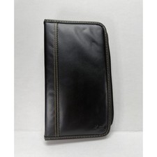 Case Logic Black Faux Leather CD DVD Storage Binder Case 03-22500 Zip Closure