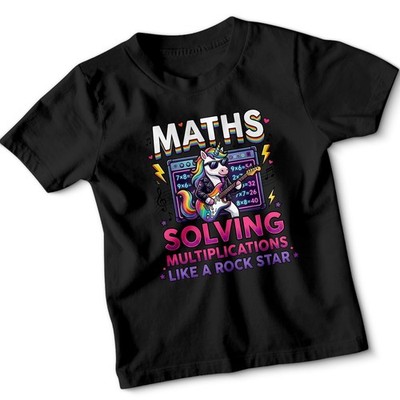 Mathe Lösen Multiplikationen wie ein Rockstar Mathematik Kinder T-Shirt Spaß #1