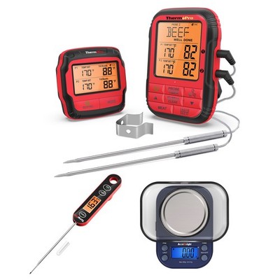 TempPro TP828BW Dual Probe Wireless Meat Thermometer Backlit Smoker Grill Oven