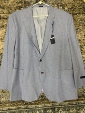 New 150 Big and Tall Blue Stafford Blazer Suit Jacket Size 56BGRG