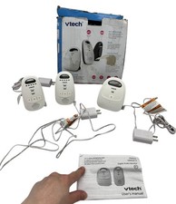 VTech DM112-2 Digital Audio Baby Monitor 2 Parent Units White Open Box Complete