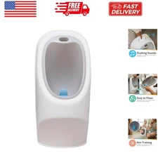 My Real Training Urinal - Freestanding - With Life-Like Flush Button and Soun...