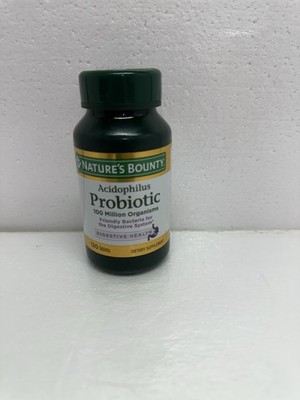 Nature's Bounty Acidophilus Probiotic 120 Tablets Digestive Health