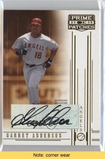2005 Donruss Prime Patches Signatures Garret Anderson #2 Auto READ 0c6