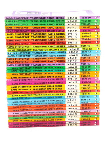 Sams Photofact Transistor Radio Series TSM-26 to TSM-50 GOOD (Pick Volume)