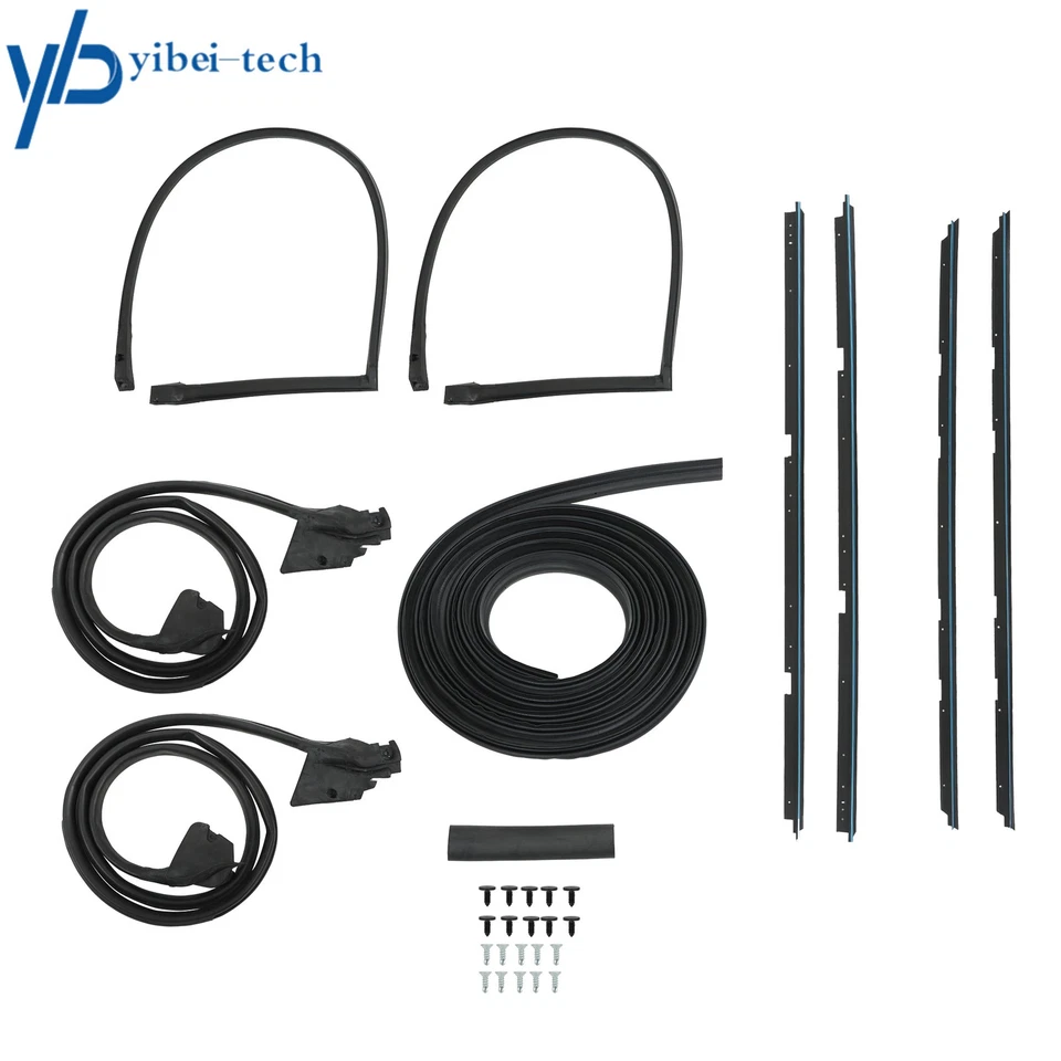 9Pcs Complete Weatherstripping Seals Kit For Malibu LeMans 2 Door Only 1978-1981 - Imagem 2 de 4