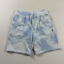 Polo Ralph Lauren Cloud Tie-Dye-Print Fleece Short Youth Boys Medium Blue