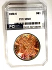1880-S MS 67 Glowing Monster Rainbow Toned Obverse Morgan Dollar PCI