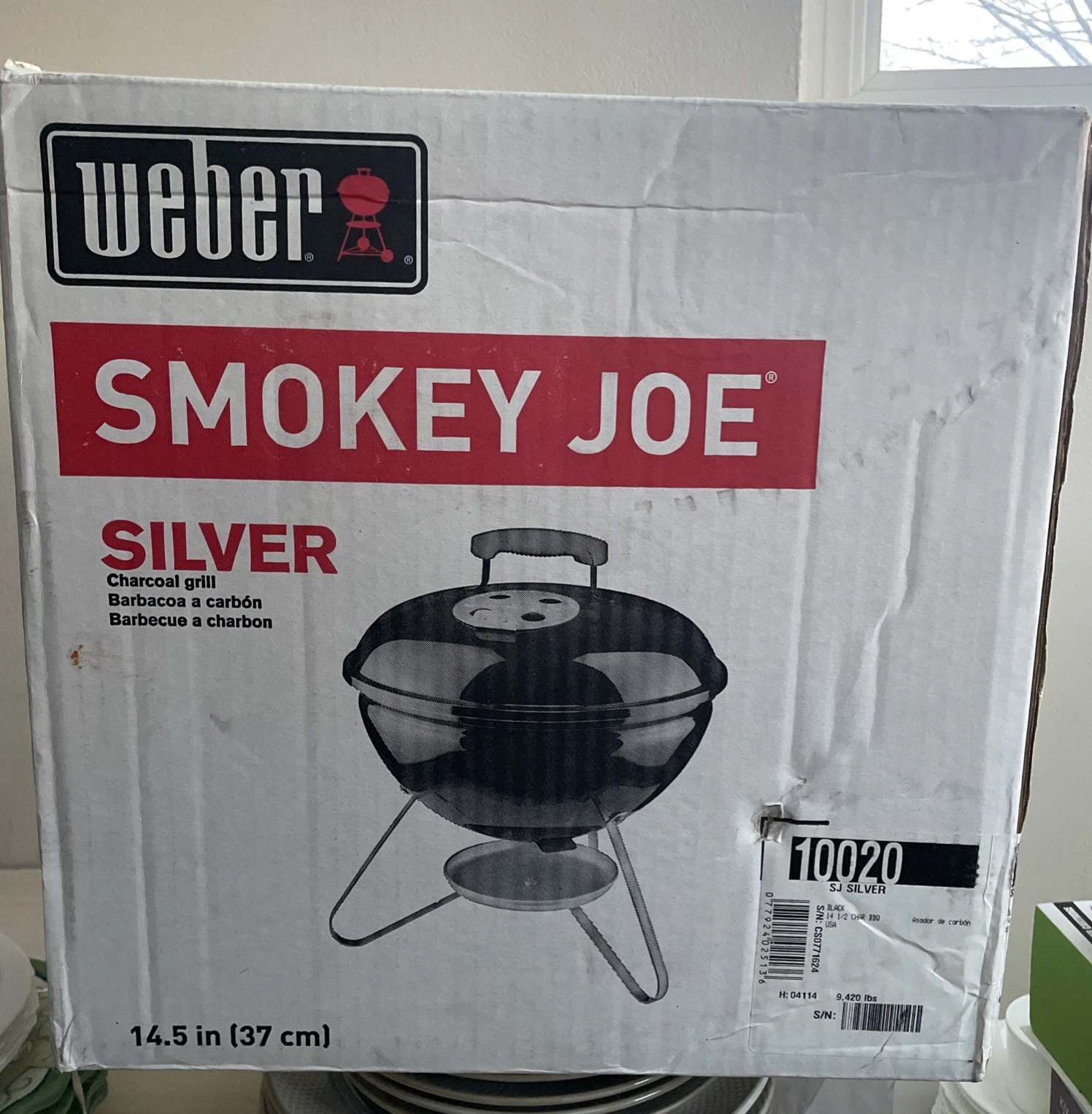 NIB! Weber 14.5” Black~Smokey Joe SILVER ~Portable Kettle Charcoal BBQ Grill