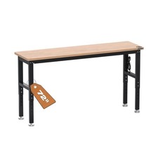 WORKPRO 72" Adjustable Workbench, 3000 LBS Load Capacity Hardwood Garage Work...