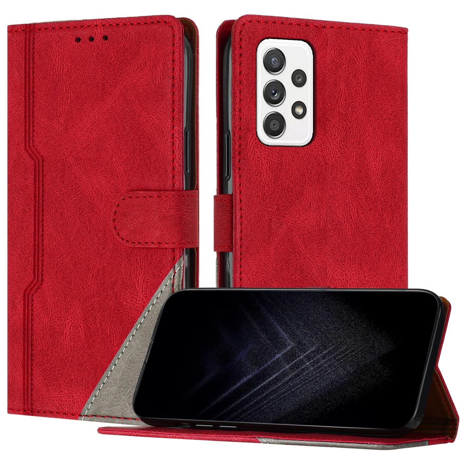 Coque Samsung A33 5G étui en cuir PU premium vintage aux finitions soignées
